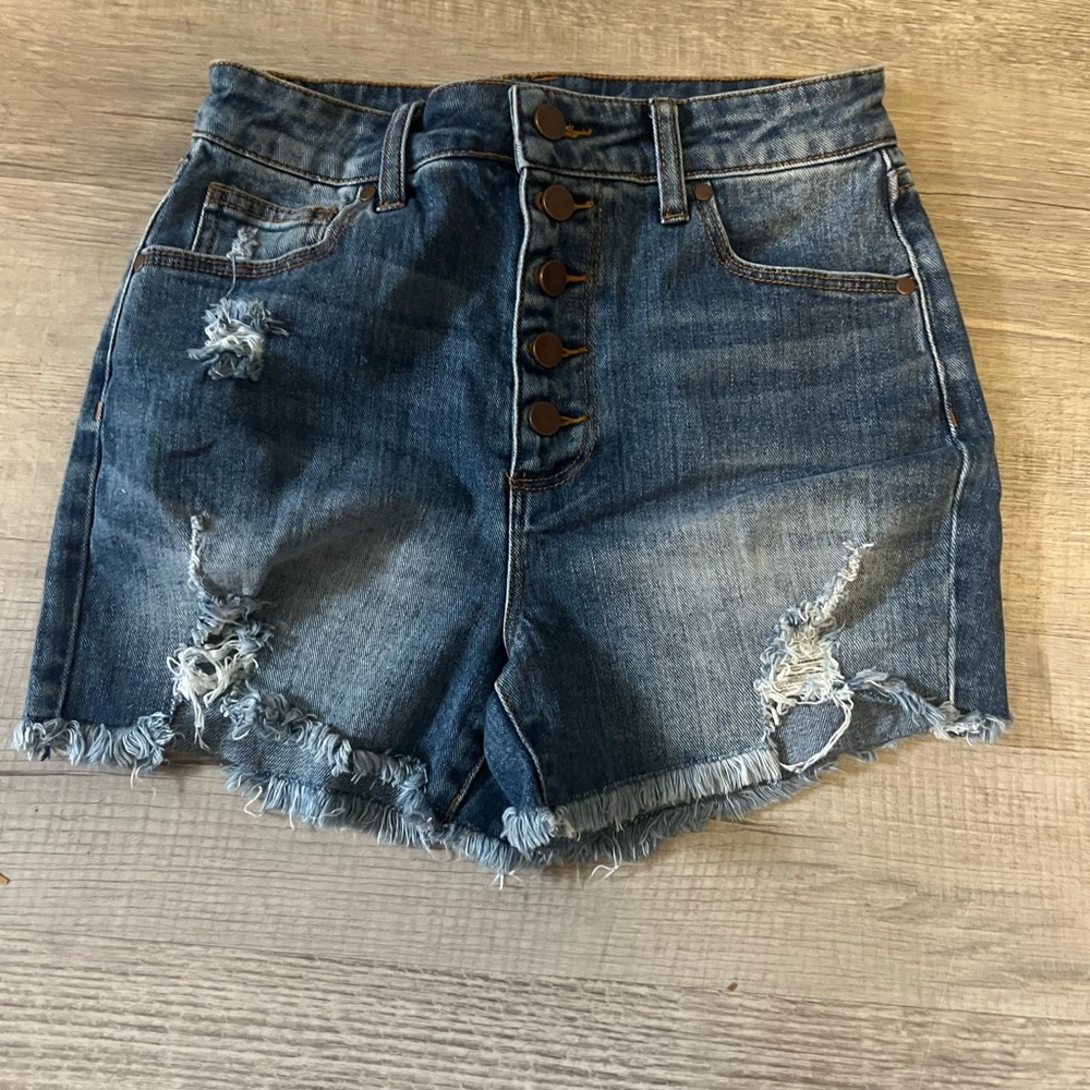 Shoe dazzle Denim Distressed Women Shorts